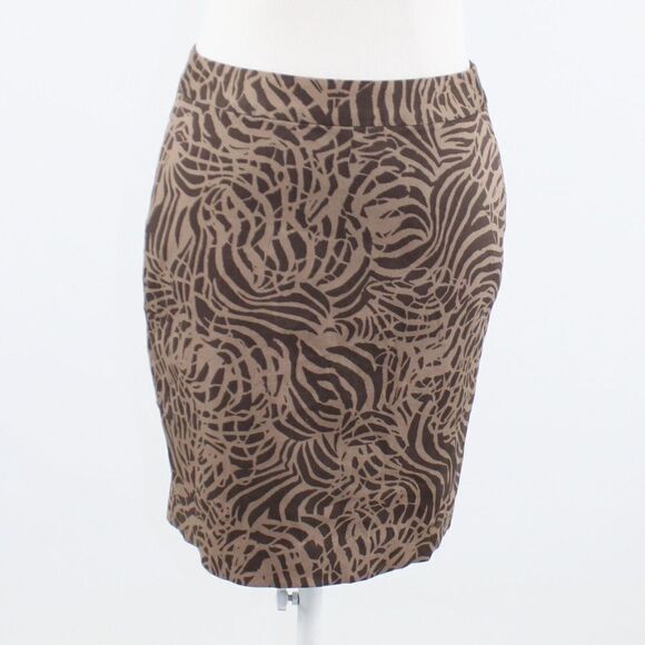 Brown geometric BANANA REPUBLIC pencil skirt 2 - Picture 1 of 8